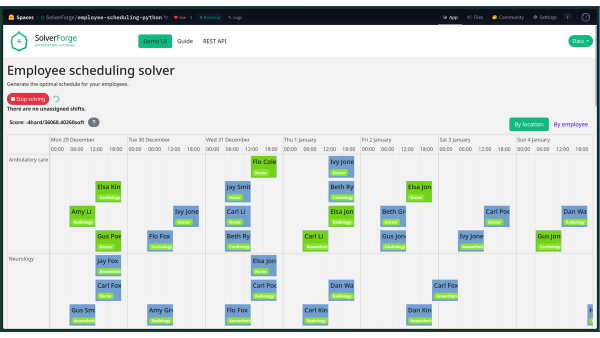Employee Scheduling (Python)