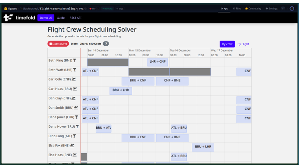 Flight Crew Scheduling (Java)