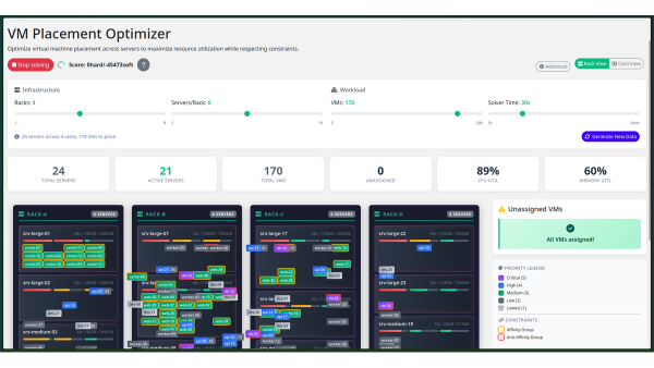 Virtual Machine Placement (Python)